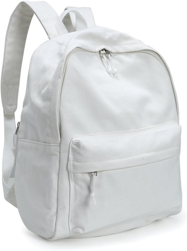 Zicac Canvas Backpack, Classic Basic Daypack, Lightweight Casual Travel Daypack Satchel Backpack Unisex