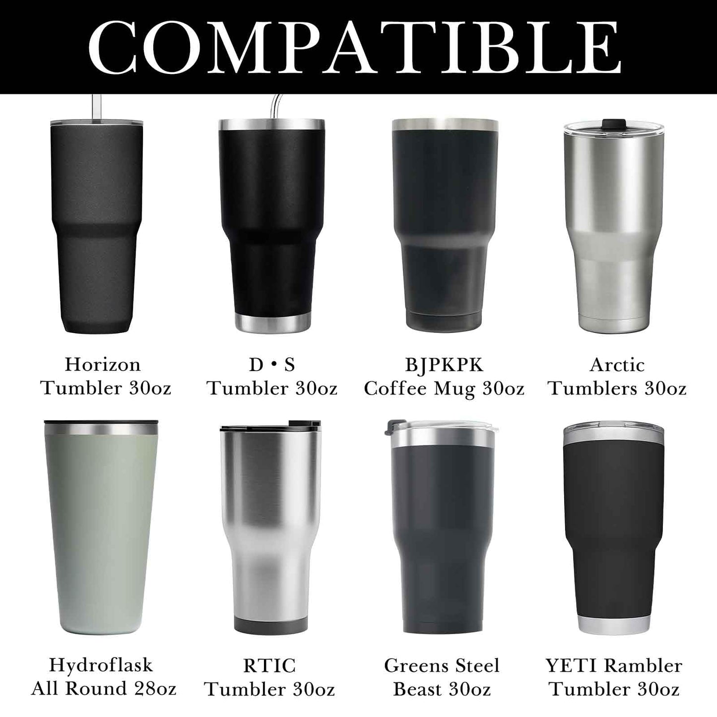 Linkidea 2 Pack Mesh Tumbler Carrier with Strap Compatible with 30oz YETI Rambler, Greens Steel Beast, RTIC Tumbler, Lightweight Waterbottle Net Sling Holder, 59'' Long Shoulder Strap