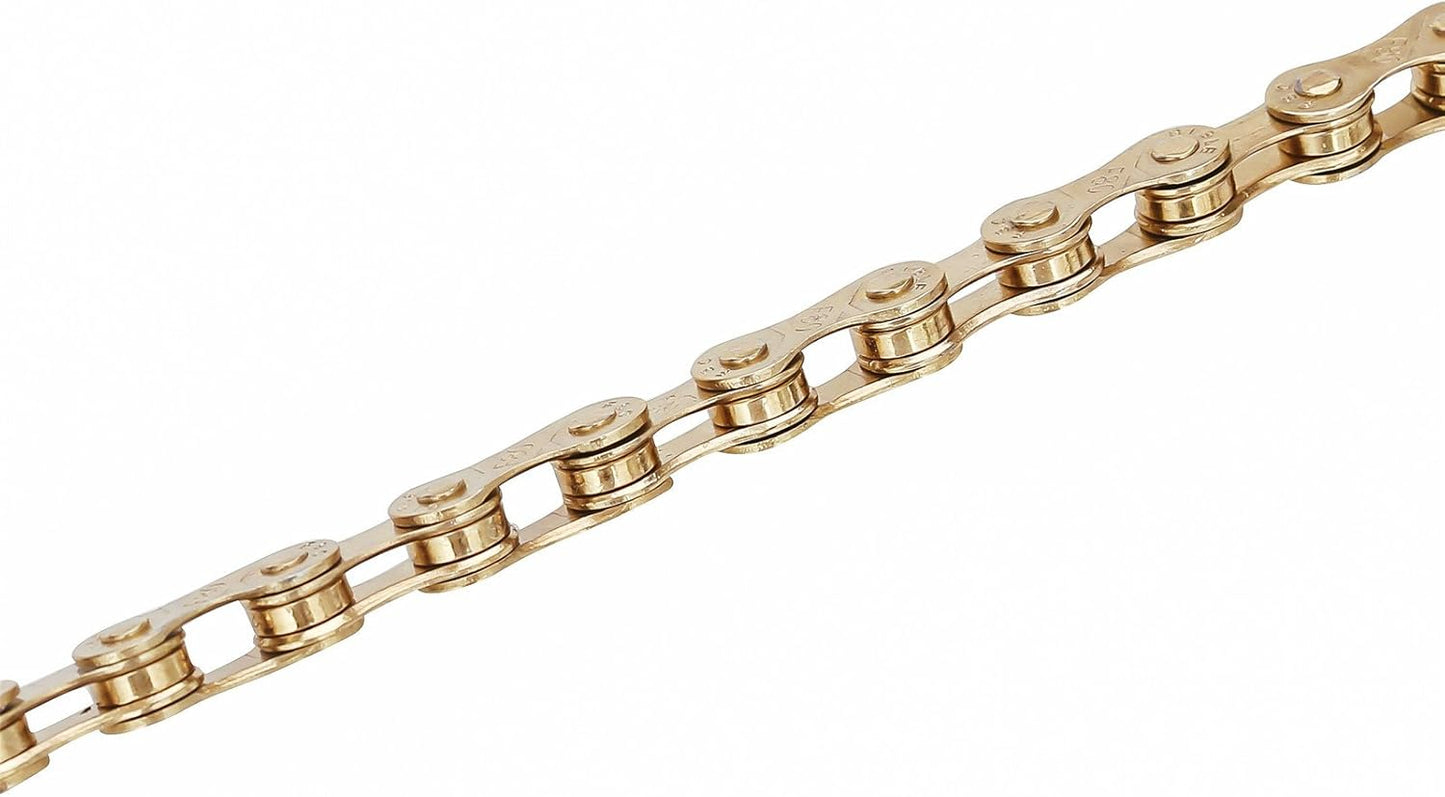 FSC 6,7,8 Speed 116L Bicycle Chains, Silver,Gold (1/2x3/32-Inch)