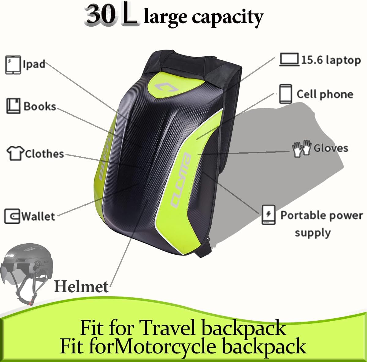 Motorcycle Backpack Motorsports Track Riding Back Pack