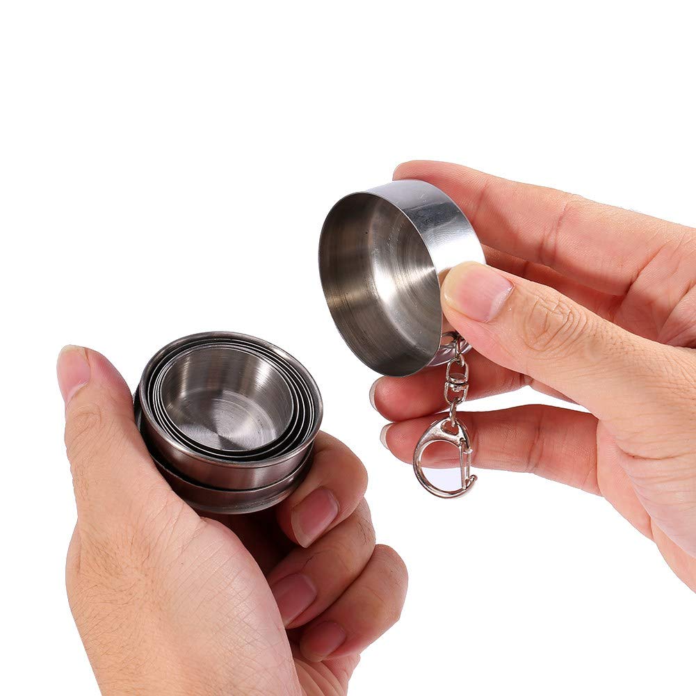 Collapsible,Collapsible Cups for Traveling,Collapsible Cups,Travel Cup,Foldable Cup,Stainless Steel Collapsible Cup Compact, and Portable Travel Cup