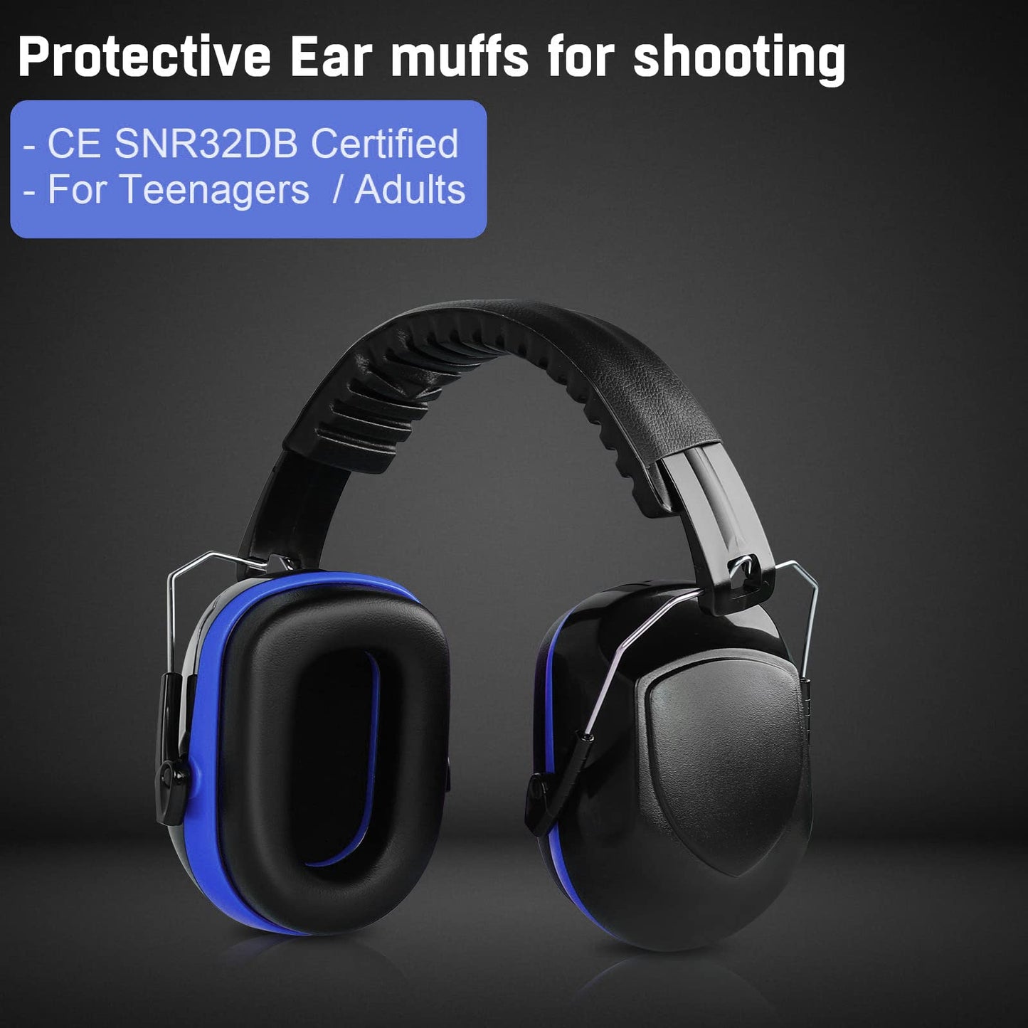 Bcoxan Shooting ear protection safety eamuffs, Gun range hearing protection, Shooting glasses, Earplugs, carrying case