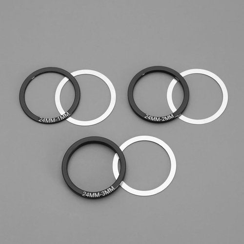 ECSiNG 12pcs Bike Bottom Bracket Gasket Bicycle Crank Crankset Bottom Spacer Crankset Shim Washers Parts Road Accessories for BB86/91/92/BB30/PF30, 24mm