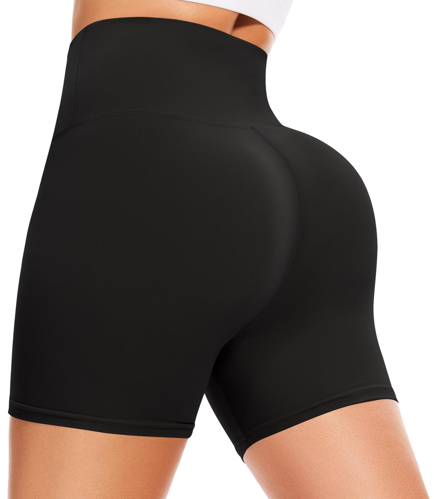 Hi Clasmix Women's 3"/5" High Waisted Biker Shorts - Spandex Yoga, Workout, Cycling, Volleyball, Dance | Athletic Booty Shorts