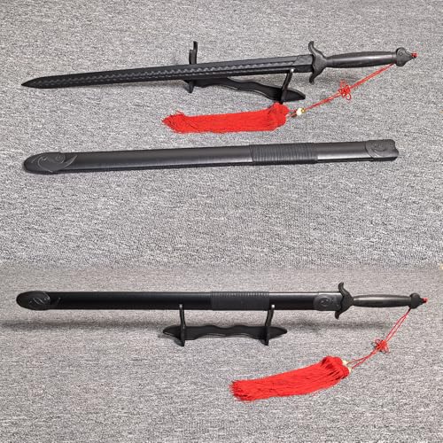 High Elasticity Plastic Tai Chi Sword 99cm with Red Tassel for Martial Arts Training