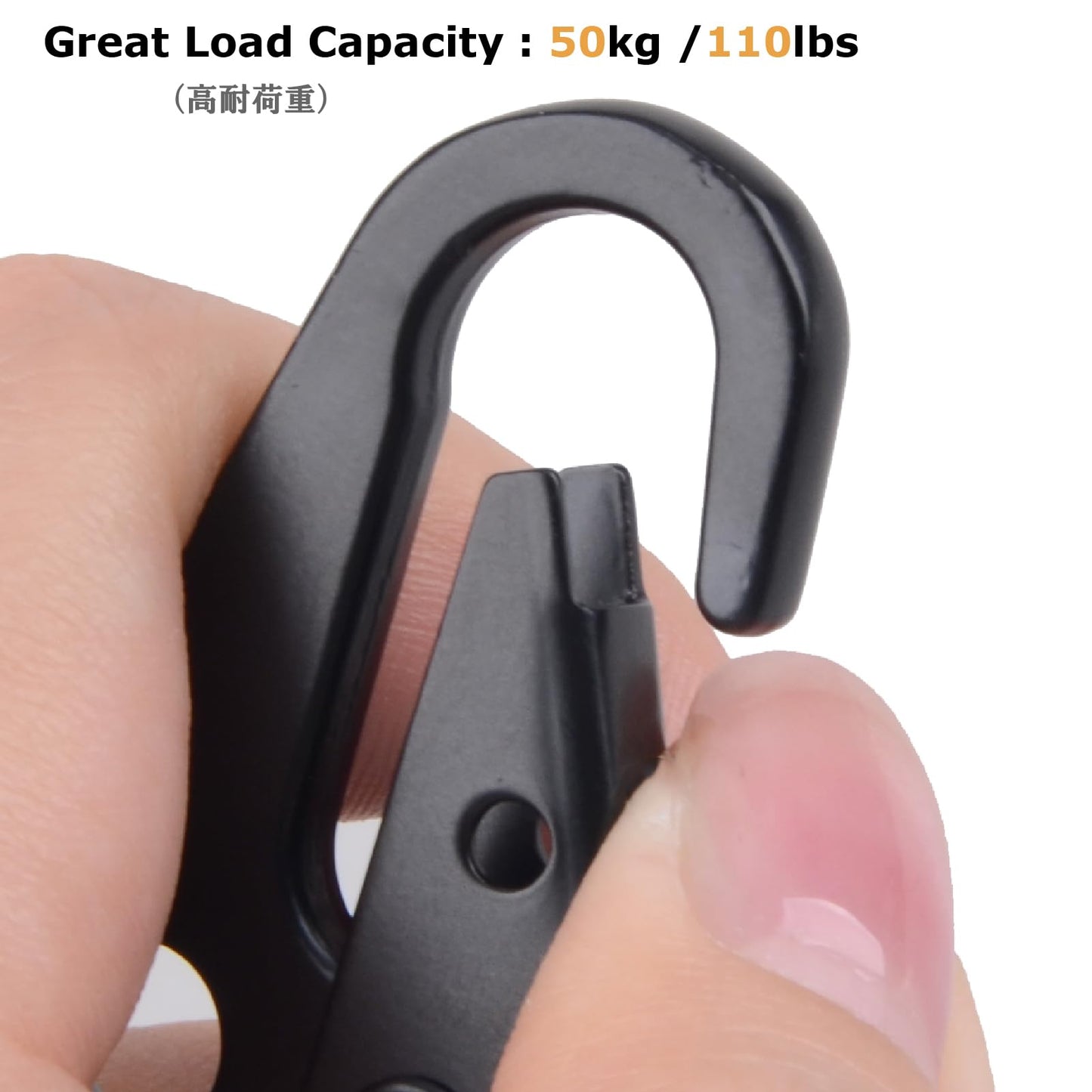 6 Pack Metal Rifle Sling Clips HK Style Sling Snap Hook Enlarged Mouth Clips Tactical Gear for Keyring Hang, Buckle and Paracord - 1" 5