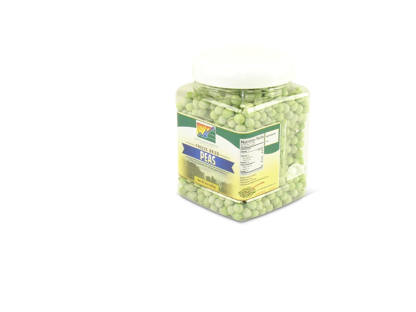 Mother Earth Products Freeze Dried Peas, Net Wt 8OZ (226g)