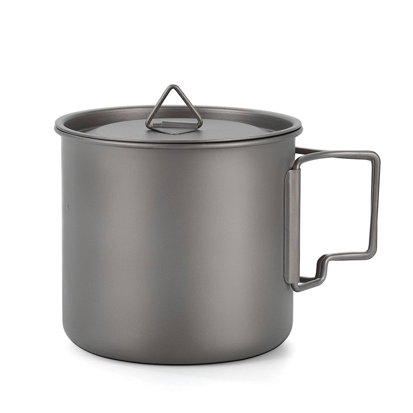 ArctikFox TITANIUM Cup 14 fl oz (420ml) w/Lid and handles - Ultralight Camping Pot, Portable Drinkware, Travel Coffee Mug