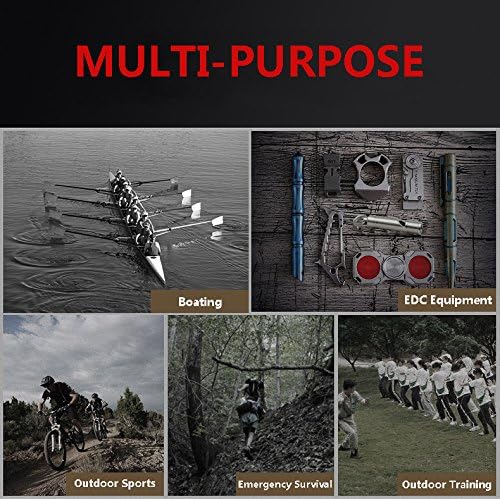 Titanium Emergency Whistle, Loud Portable Keychain Necklace Whistle for Emergency Survival, Life Saving, Hiking, Camping, and Pet Training