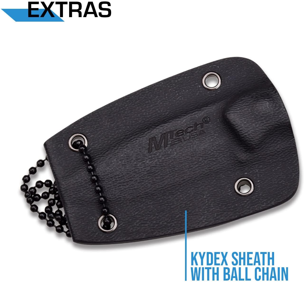 MTech USA MT-20-30 Series Fixed Blade Neck Knife, Drop Point Blade, G10 Handle, 4-3/4-Inch Overall