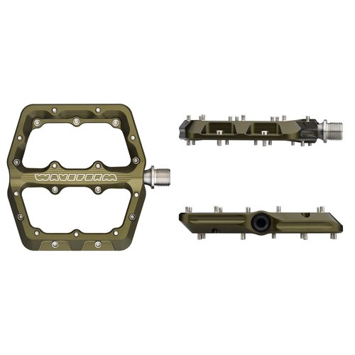 Wolf Tooth Waveform Aluminum Pedals - Large - Black (Olive, Large)