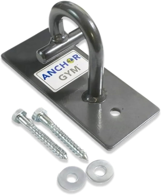 Anchor Gym Core Station - Wall Mount Workout Anchors for Resistance Band, Three Units with Two Hooks for Exercise Bands, Body Weight Straps, Strength Training - (Wood Mounting Screws Included)