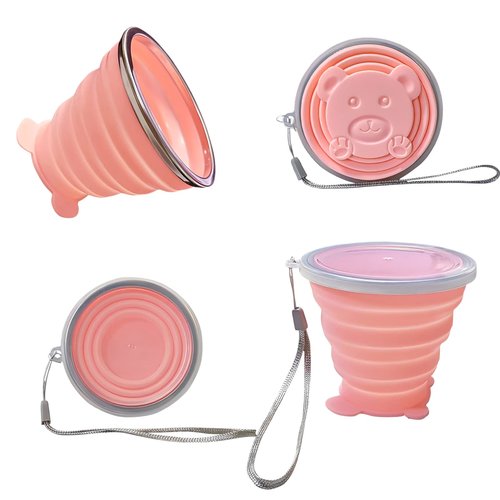 Collapsible Silicone Folding Cup - Lightweight Expandable Drinking Cup - Reusable Portable Mug For Travel, Camping, Hiking, Survival, Picnic, Beach, Holiday, Outdoor Sports