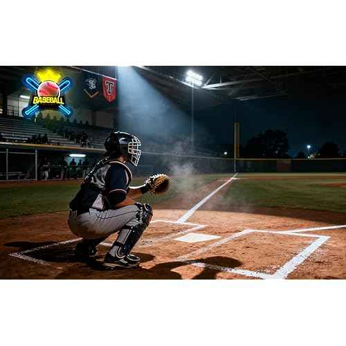 Baseball Neon Sign,Innovative Integral Forming Process,With Dimmable Switch For All Holiday Party and Home Decoration