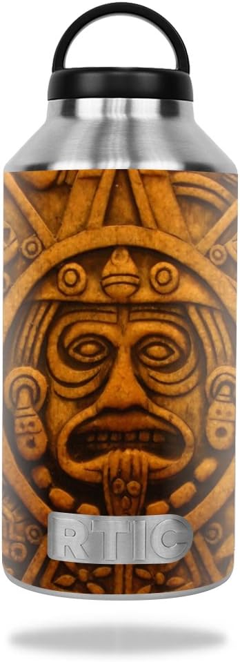 MightySkins Skin Compatible with RTIC 64oz Bottle (2016) wrap Cover Sticker Skins Carved Aztec