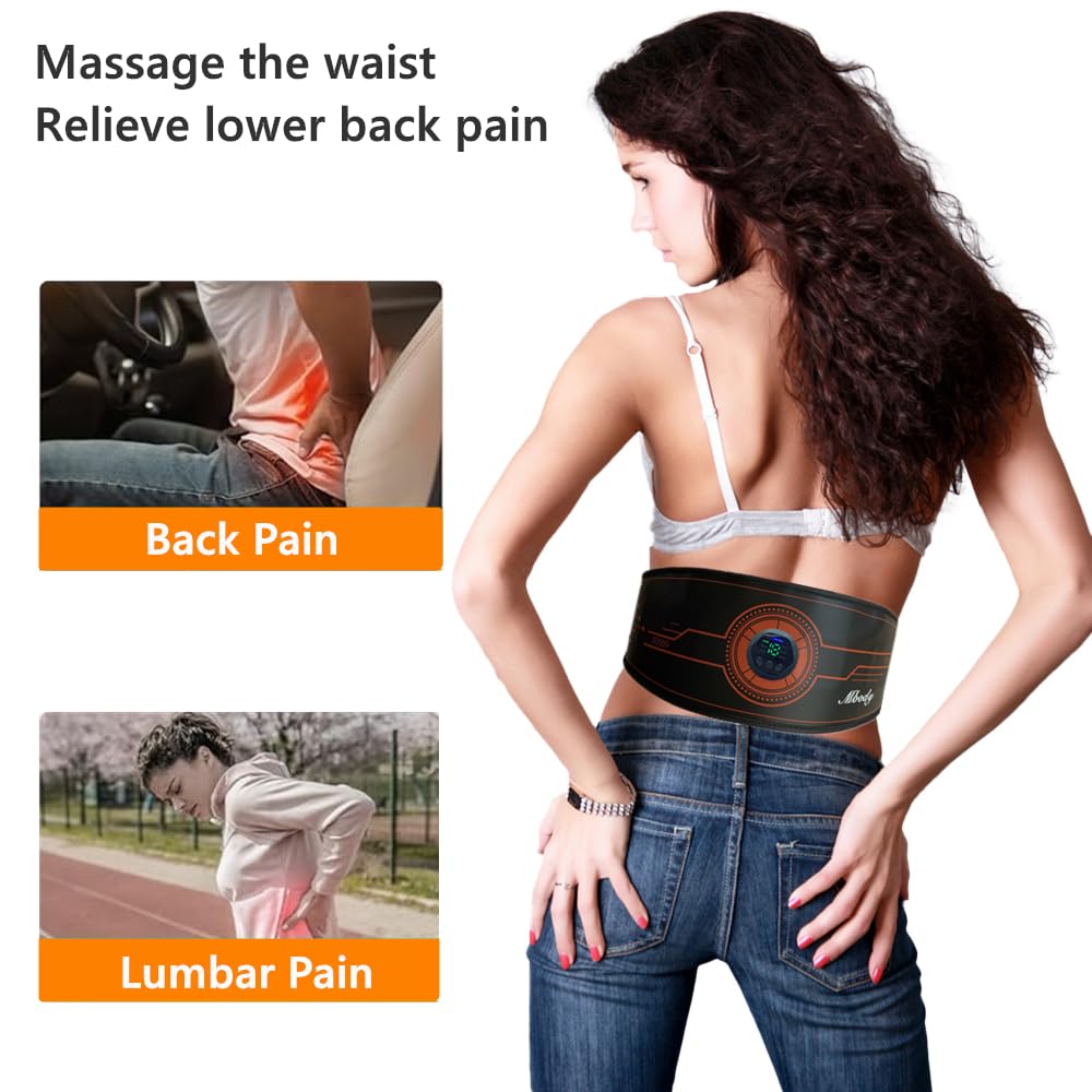 Fitness Workout Toner Abs Training Gear EMS Muscle Stimulator Massage belt for Abdominal/Waist/Arm/Leg Full Set Fit 23''-60''