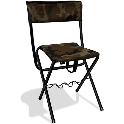 LEADALLWAY Folding Fishing Chair with Rod Holder,Camouflage