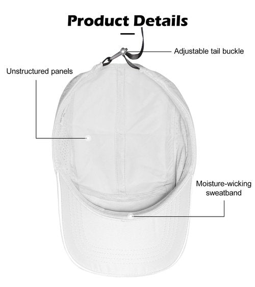 XL XXL Hat Mens Big Head, Performance Golf Hat for Men Women Water-Resistant Sun Hat Adjustable Summer Sport Cap Outwork White