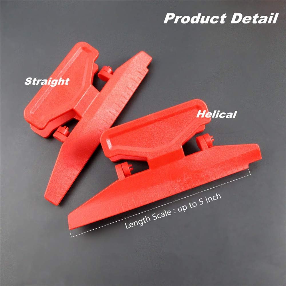 Fletching Tool Jig with Right Straight and Helix Clamps for DIY Archery Arrows Feathers Vanes (Red)