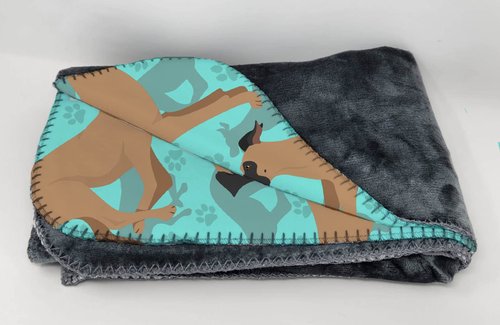 Caroline's Treasures MLM1071TBLT Fawn Great Dane Soft Travel Blanket with Bag Airplane Blanket, Indoor Outdoor Camping Blanket for Traveling, Picnics, Beach Trips, Concerts