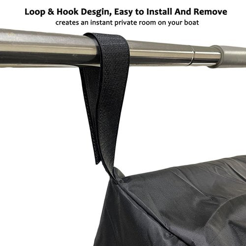 Boat Privacy Changing Tent - Marine Instant Privacy Room Curtain for Changing Clothes, Portable Toilet, Shower, Waterproof UV-Resistant, Fits Under Bimini Top (30" L x 27" W x 72" H)