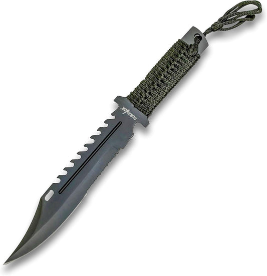 MASTER CUTLERY Survivor Fixed Blade Knife (Box) - HK-769BK Black