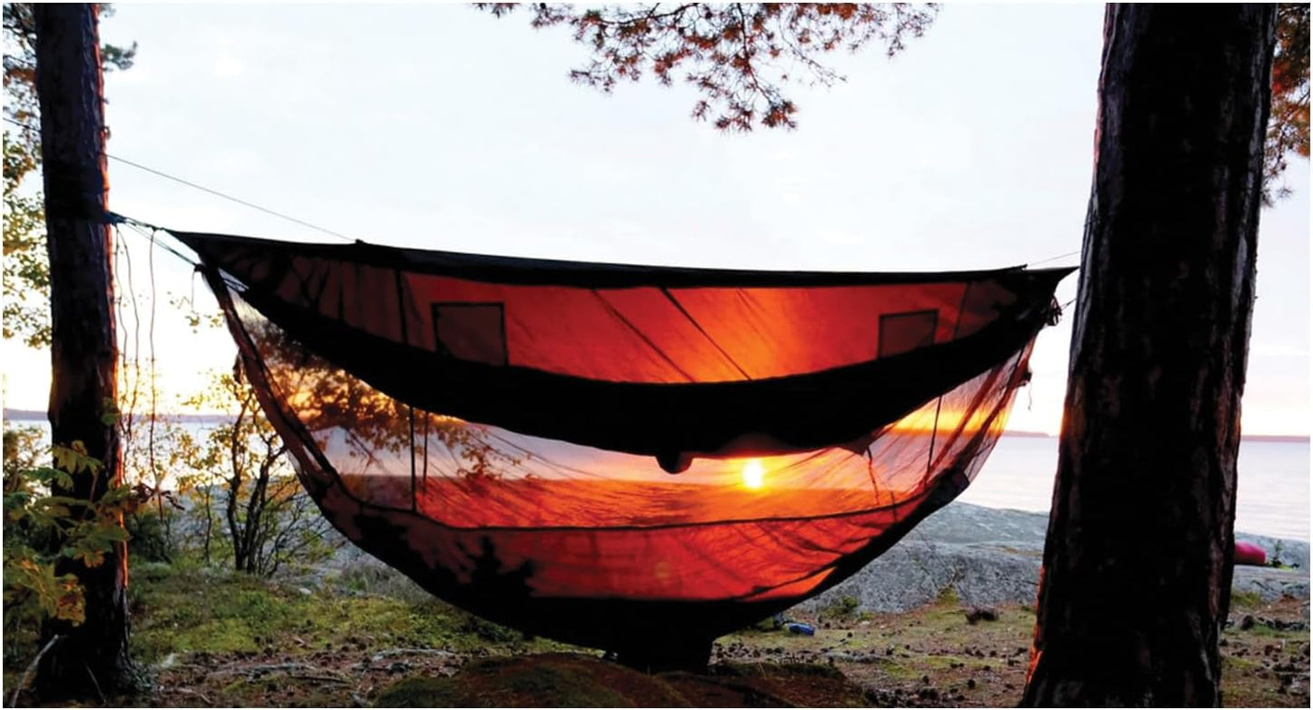 Hammock Bliss Sky Tent 2 - A Revolutionary 2 Person Hammock Tent – Waterproof and Bug Proof Hanging Tent Provides Spacious and Cozy Shelter for 2 Camping Hammocks – Embrace Hammock Camping Comfort
