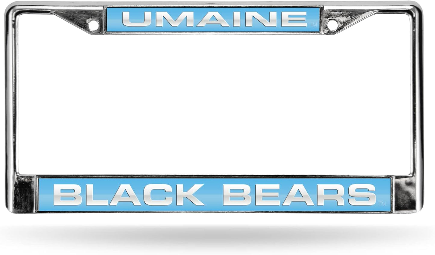 Rico Industries NCAA Unisex-Adult Laser Cut Inlaid Standard Chrome License Plate Frame