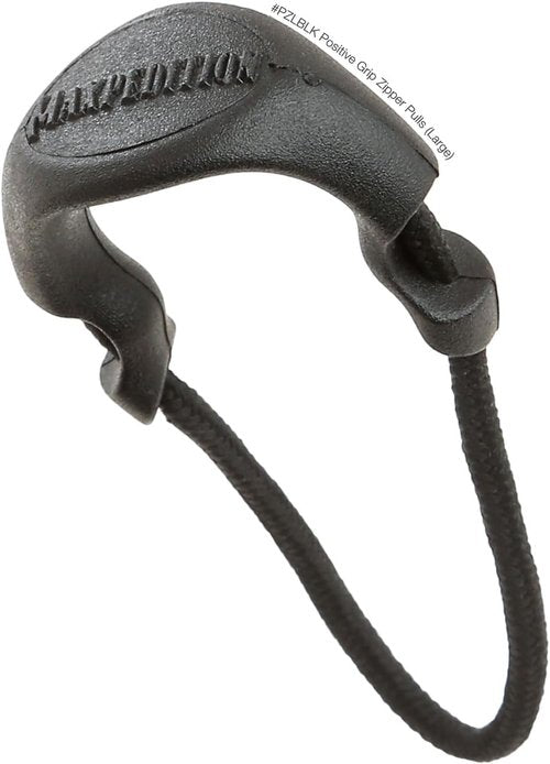 MAXPEDITION Positive Grip Zipper Pulls (Large, Black) Pack of 6, Zipper Pull Replacement for Tactical Backpack, EDC Pouch, Bug Out Bag & Luggage, Sling Pull Tab, PZLBLK