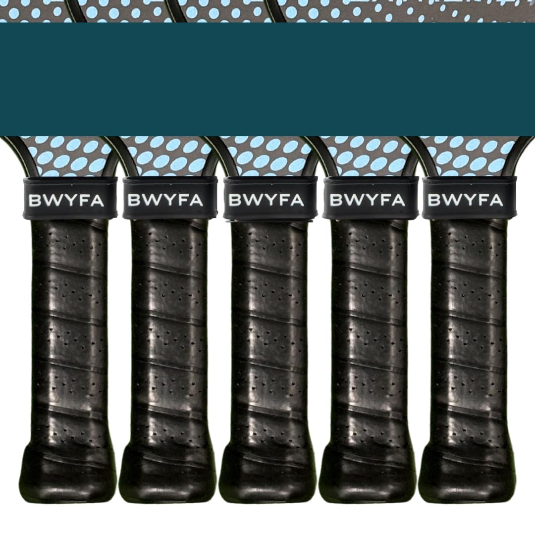 5 Pieces - BWYFA Reset Bands - Grip Bands for Pickleball Paddles, Tennis Rackets, and Hockey/Lacrosse Sticks + Video Course to Master Mental Resilience - 5 Pieces - BWYFA (Be Where Your Feet Are)