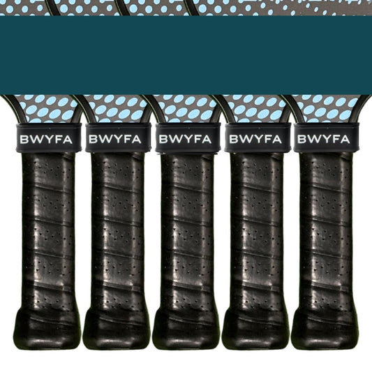 5 Pieces - BWYFA Reset Bands - Grip Bands for Pickleball Paddles, Tennis Rackets, and Hockey/Lacrosse Sticks + Video Course to Master Mental Resilience - 5 Pieces - BWYFA (Be Where Your Feet Are)