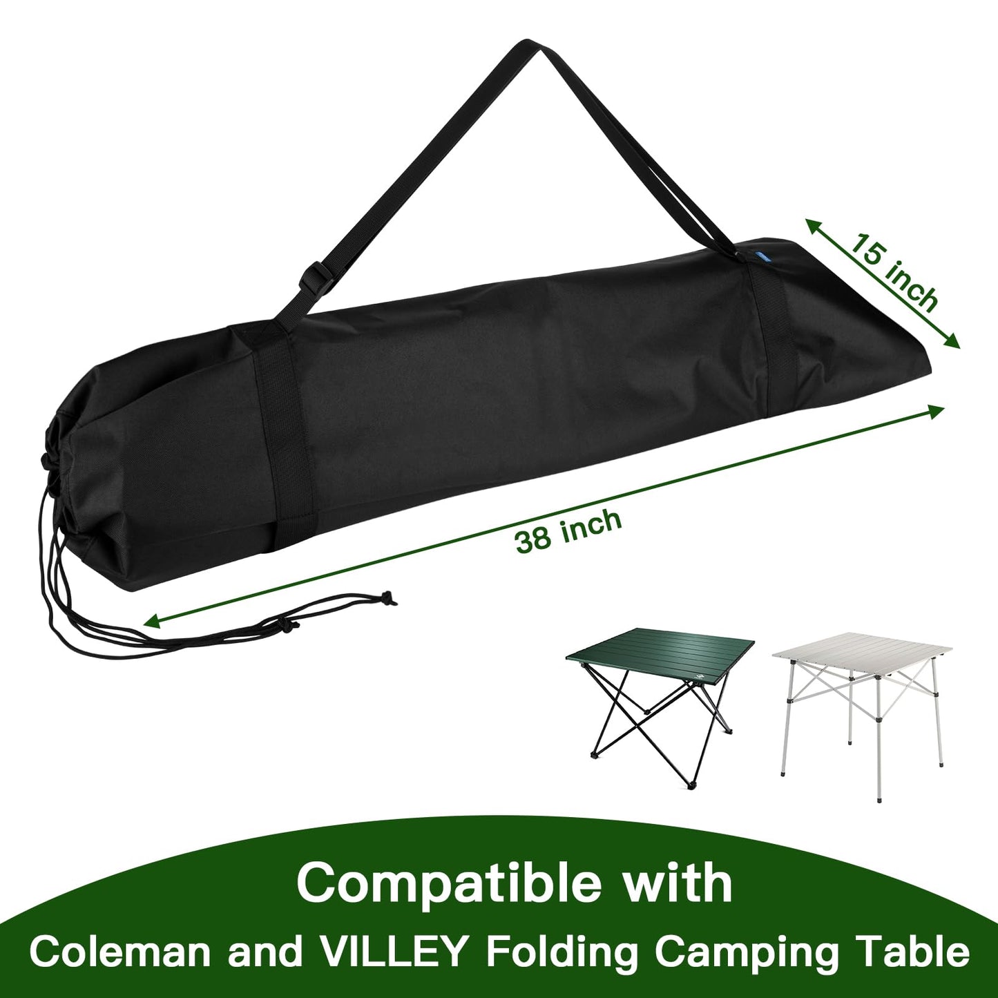 Xxerciz Folding Table Storage Bag, Outdoor Carry Bag for Coleman VILLEY Folding Camping Table, Portable Waterproof Picnic Folding Table Carry Case with Shoulder Strap