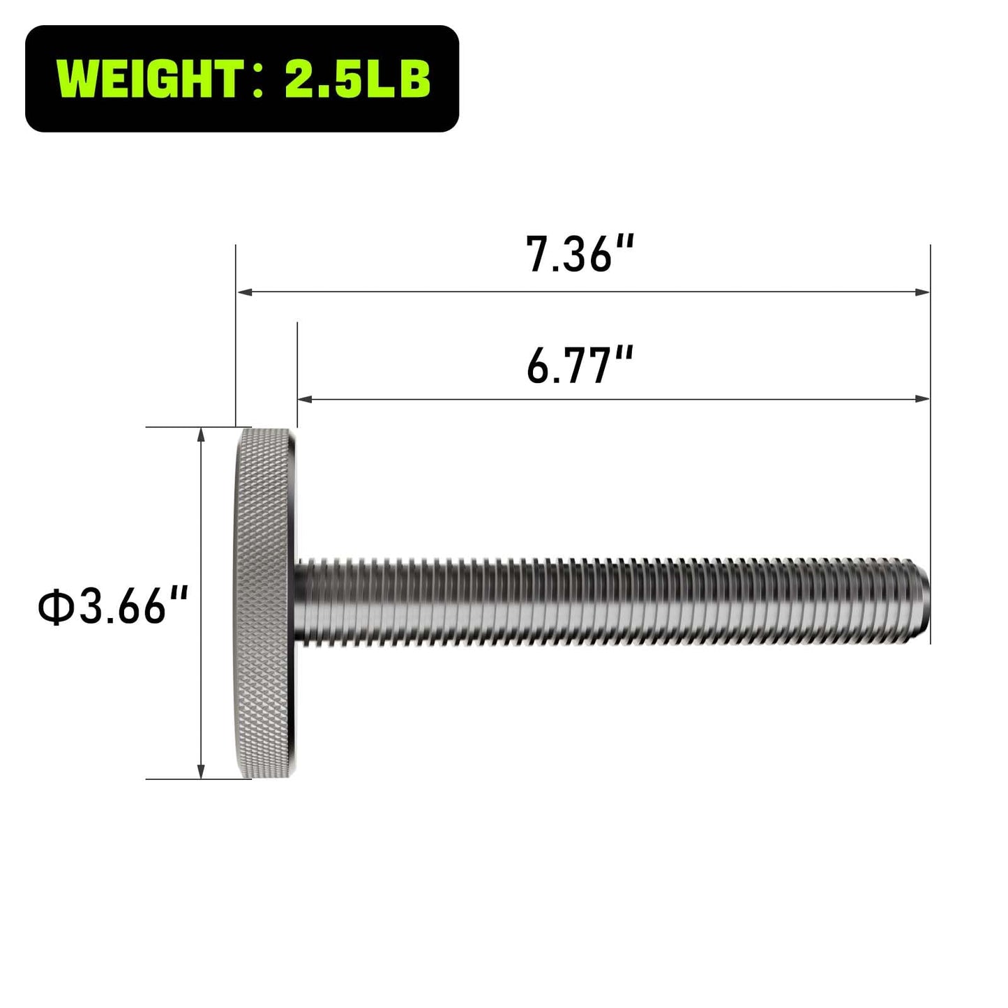 Eisenlink longer screws, 2pieces for Square Dumbbells, up to160lbs (Single Dumbbell)