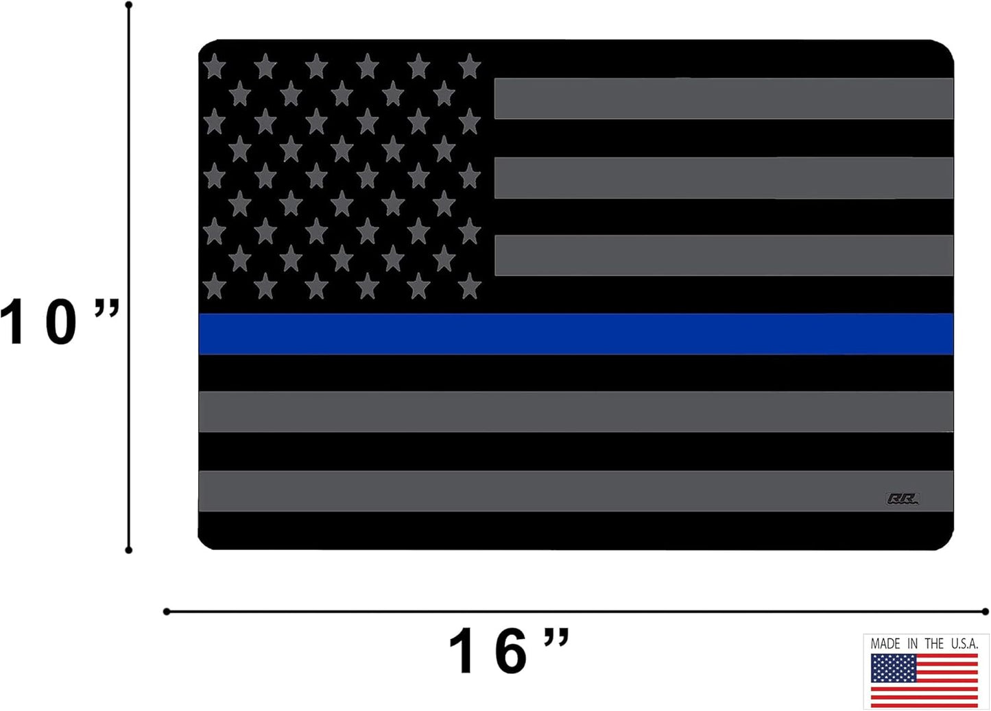 Rogue River Tactical Subdued Thin Blue Line Flag Gun Cleaning Mat Bench Pad Gift for Police Officer Law Enforcement