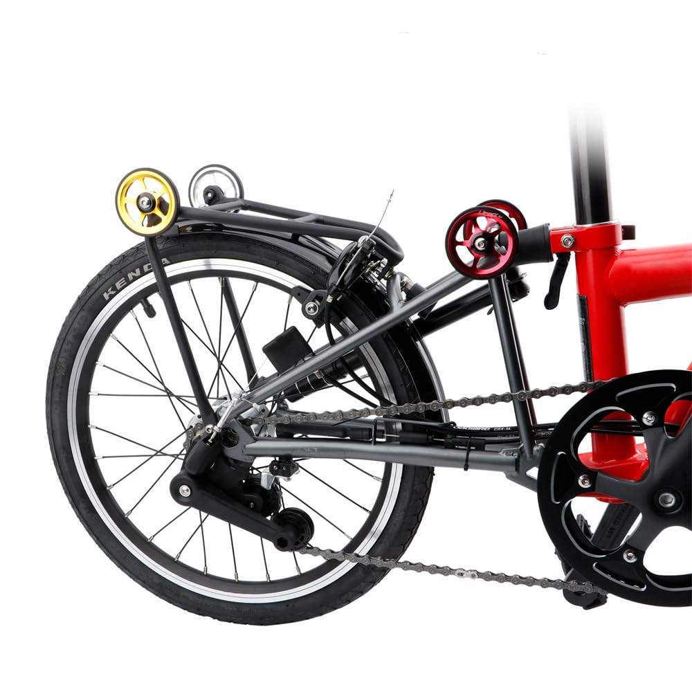 2pcs Folding bike 60mm easy wheel for brompton easywheel aluminum alloy (black)