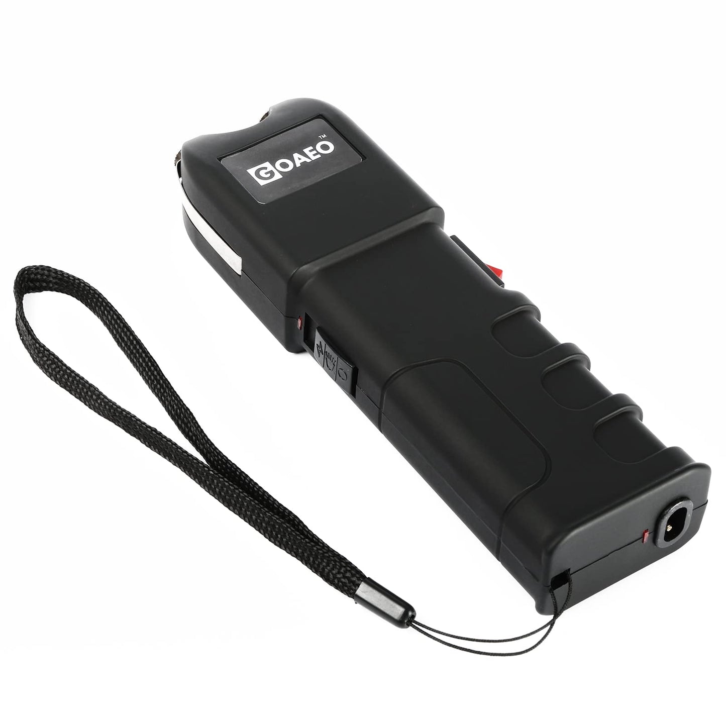 GOAEO Stun Gun - 59 Billion Heavy Duty Stun Gun with LED Flashlight, Includes Wrist Strap and Belt Holster (Black)