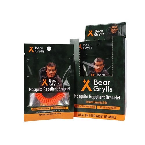 Bear Grylls Mosquito Repellent Bracelets – Natural Essential Oils | Family Pack | Child‑Friendly | Non‑Toxic | Reusable Outdoor Wristbands | Individually Wrapped