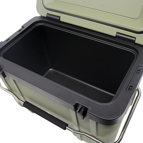 WXPSKY Rotomolded Cooler, 27Qt Hard Cooler with Heavy Duty Handles, Drain Outlet, Ice Retention to 3-5 Days, Insulated Ice Chest for Camping/Beach/Tailgating Boat Fishing & More (Green)
