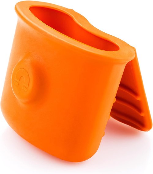 GSI Outdoors MicroGripper - Heat-Resistant Non-Slip Magnetic Silicone Pot Gripper for Indoors & Outdoors - Orange, 2” inch