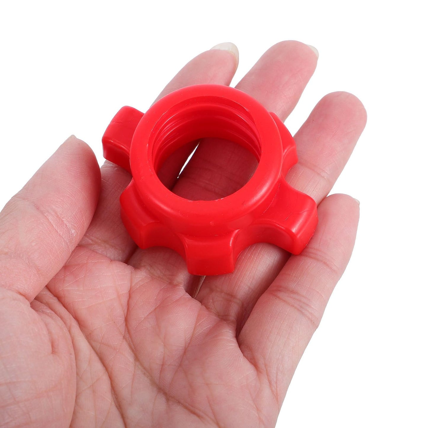 Kisangel 4Pcs Dumbbell Screw Spinlock Collars - Fixed Nut Barbell Collars Dumbbell Screw Clamps for Fitness Equipment Weight