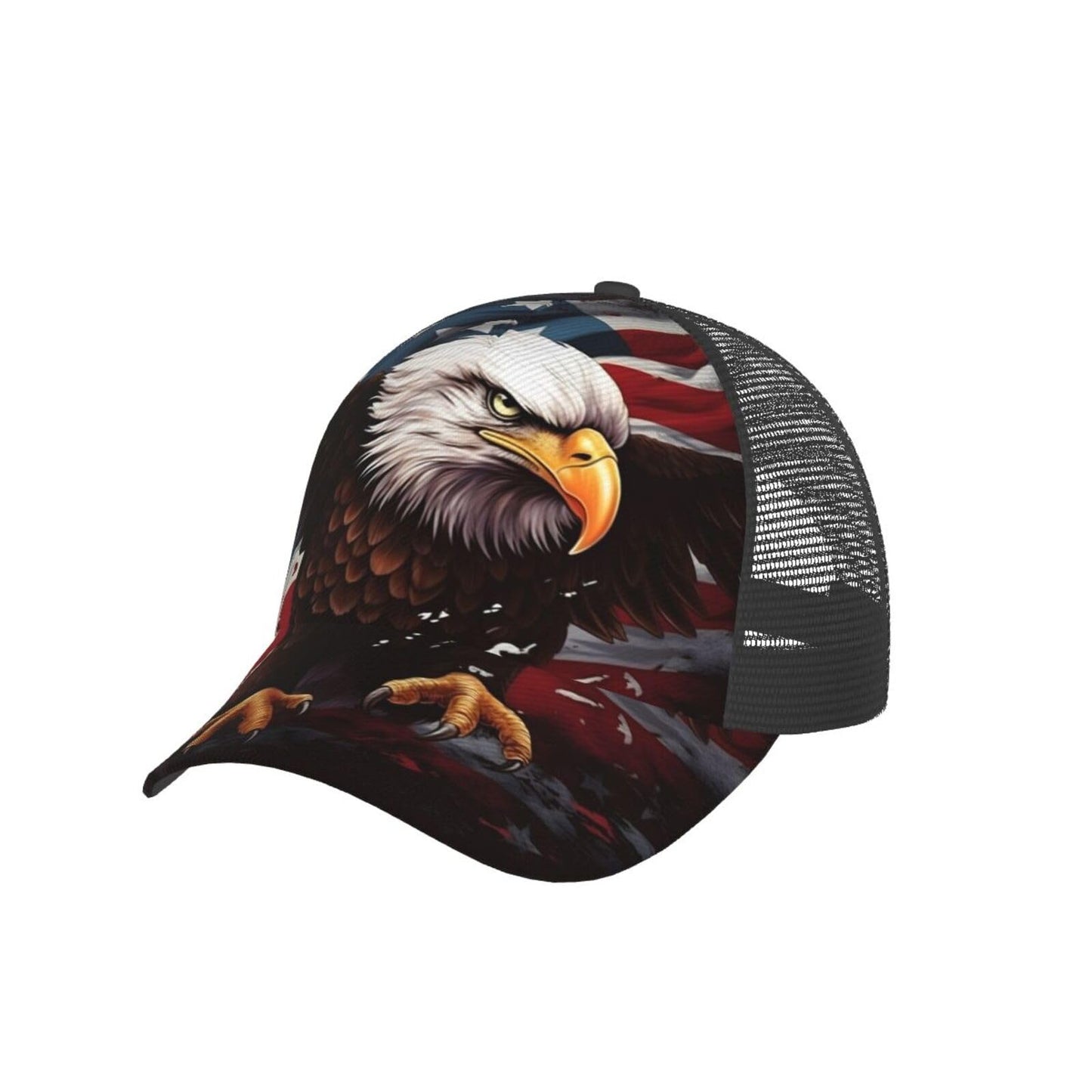 Generic Funny Baseball Hat for Women Men, Dad Cap Trucker Hat Adjustable Fit for Summer Sport Travel Beach - Eagle American Flag, Pattern - 7