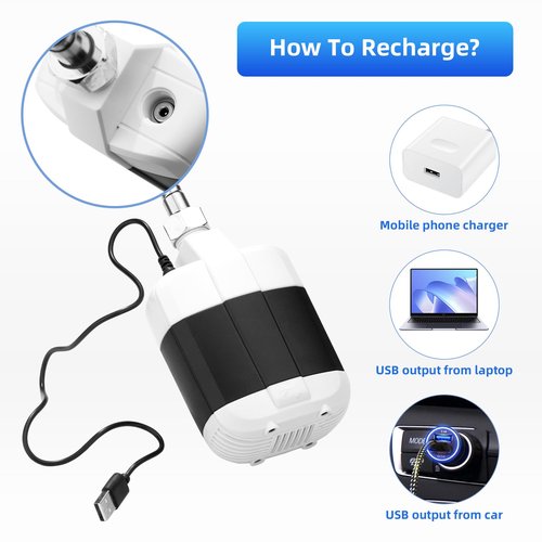 Portable Camping Shower Pump - Rechargeable Outdoor Shower Head Sprayer, Pumps Water from Bucket. Experience Refreshment Anywhere, Perfect for Camping, Hiking, Travel, Car Washing & Pet Cleaning