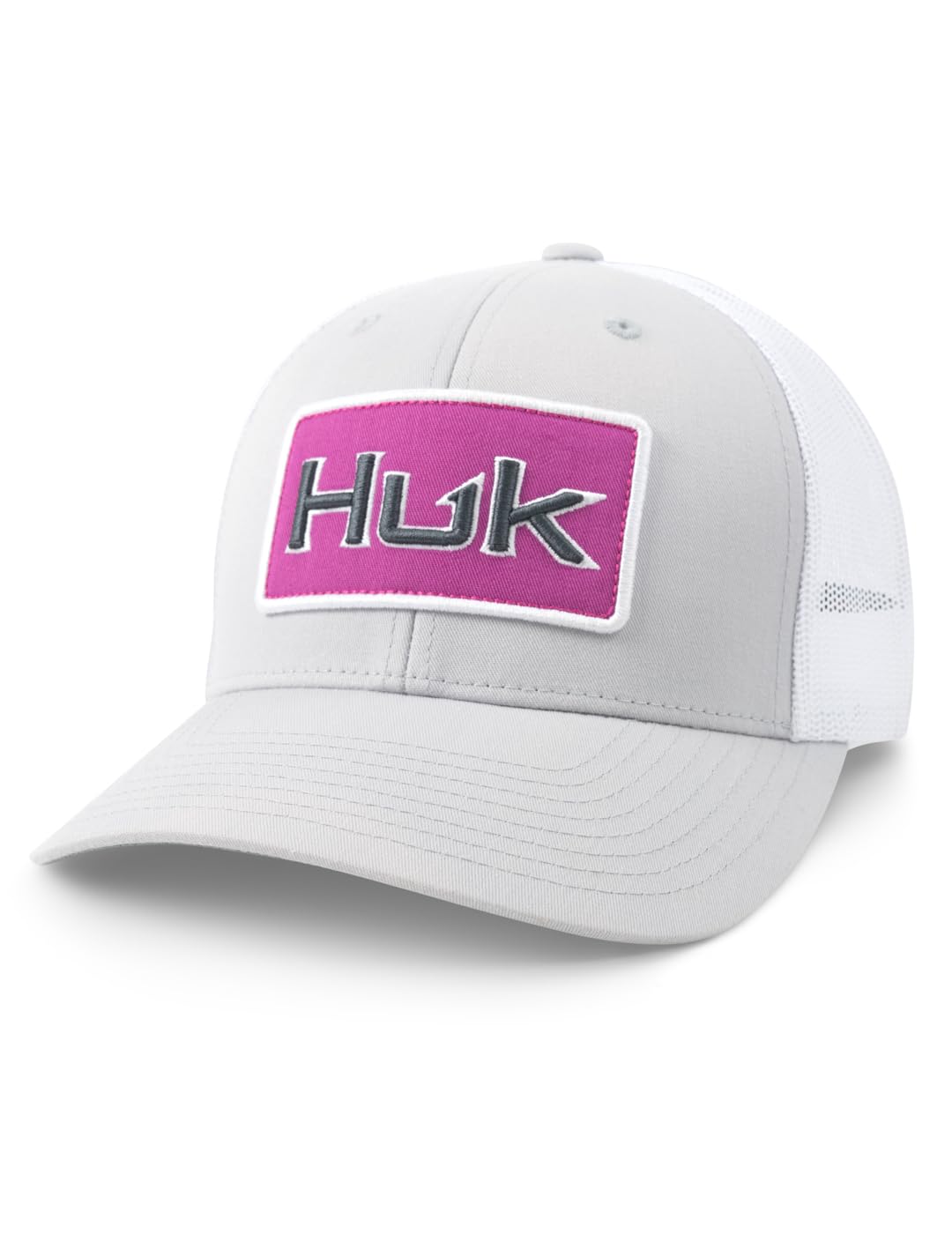 HUK Womens Trucker Hat, Anti-Glare Snapback Fishing Hat for Women, Bold Patch - Harbor Mist, One Size