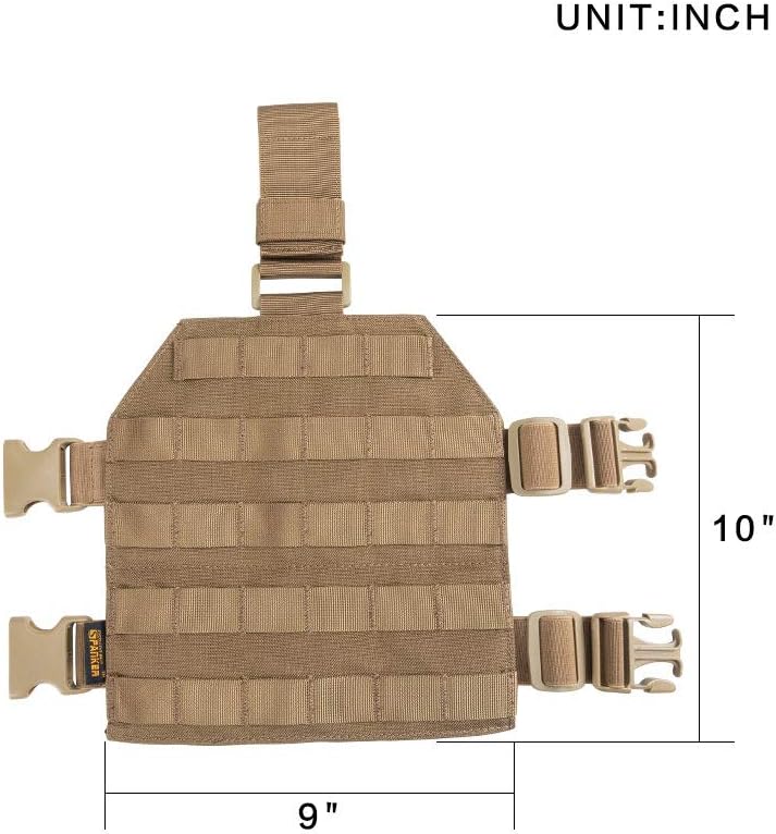 EXCELLENT ELITE SPANKER Tactical MOLLE Drop Leg Platform Universal Drop Leg Panel with Adjustable Belt & Thigh Straps