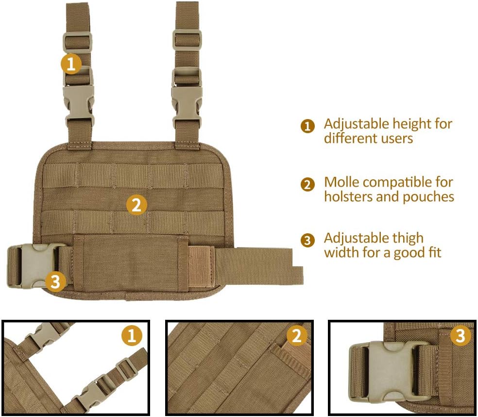 EXCELLENT ELITE SPANKER Tactical Drop Leg Platform MOLLE Adjustable Drop Leg Panel for Pistol Holster