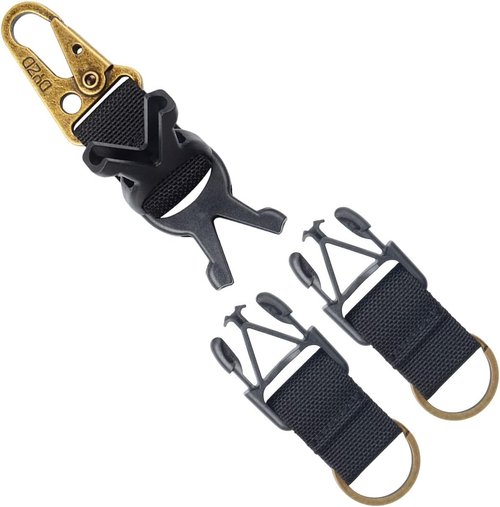 DYZD Tactical Gear Keychain Clip 100% Nylon Belt Key Chain Tactical Key Holder Quick Release Buckle Key Ring (1PCS)