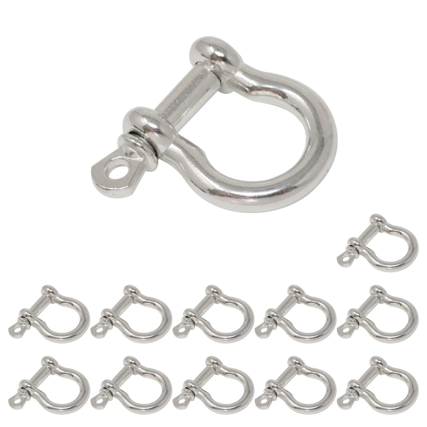 yueton 10PCS Paracord Bracelet Clips Zinc Alloy Bracelet Adjustable Clasp D Shackles Screw Pin for Hiking Travel Accessories