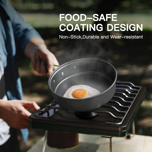 11-Piece Lixada Camping Cookware Set - Non-Stick Lightweight Mess Kit for Outdoor Cooking