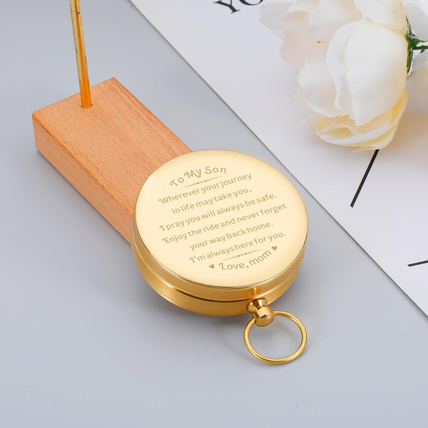 Compass Gifts for Son from Mom Stocking Stuffers for My Son Compass for Sons Sons Gifts for Birthday for Teen Boys My Son from Mom Dorm Essentials Christmas Stocking Stuffers for Teen Boys