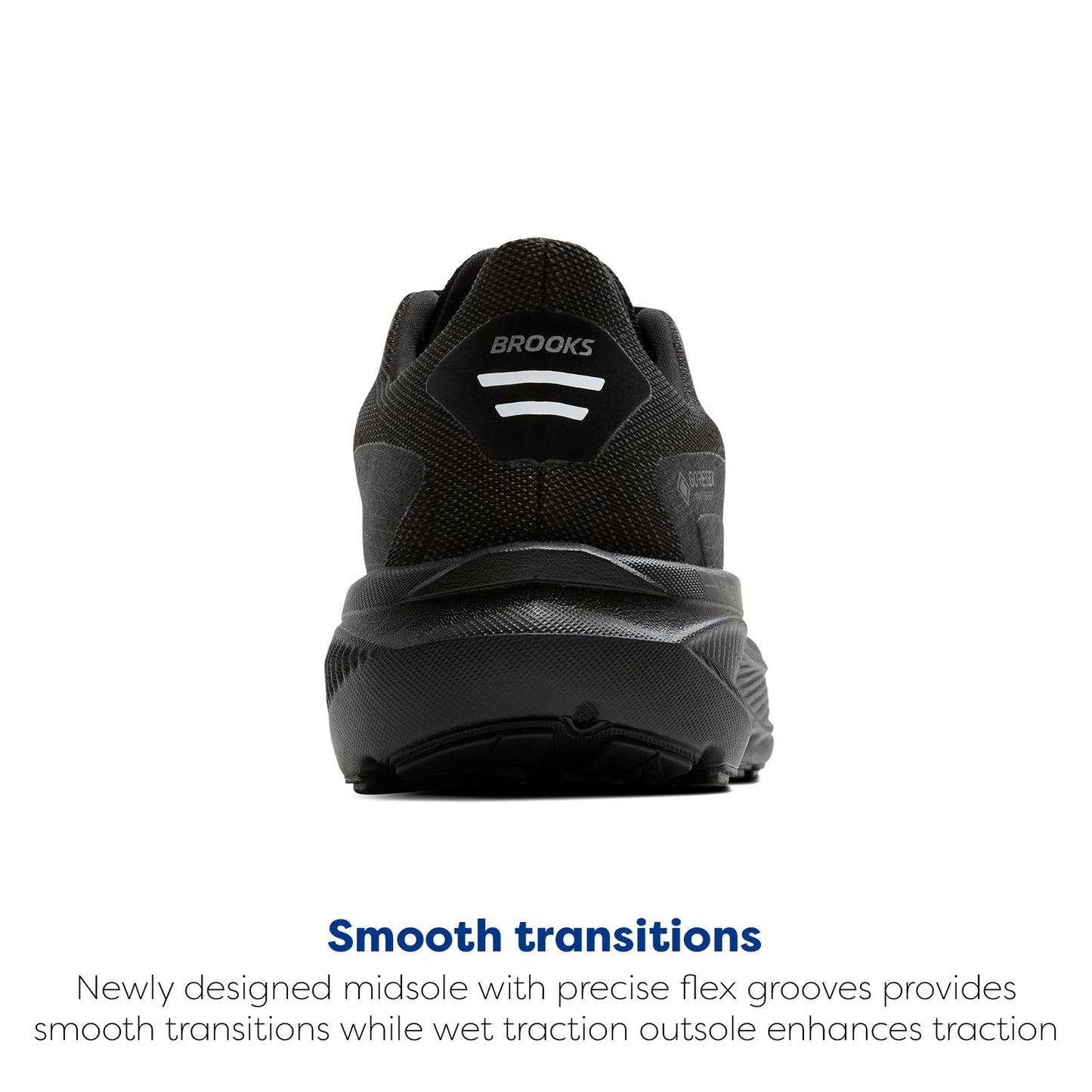 Brooks Men’s Ghost 17 GTX Waterproof Supportive Running & Walking Shoe - Black/Black/Ebony - 13 Medium